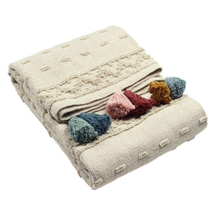 Boho Cotton Tufted Mulitcolour Throw £29 (10% off RRP)