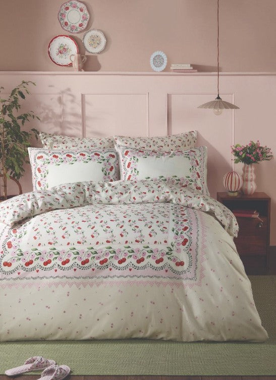 Cath Kidston - Cherry Picked Pink Cream Bedlinen (15% off RRP)