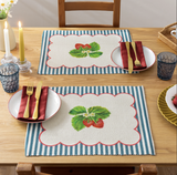 Strawberry Stripes Table Runner from £16.50 4 Placemats £18 (10% off RRP)